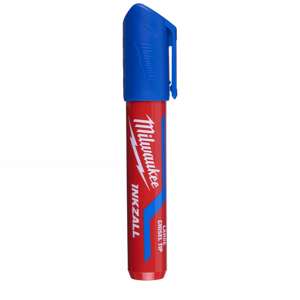 MARCADOR PUNTA CINCELADA 6MM AZUL MILWAUKEE