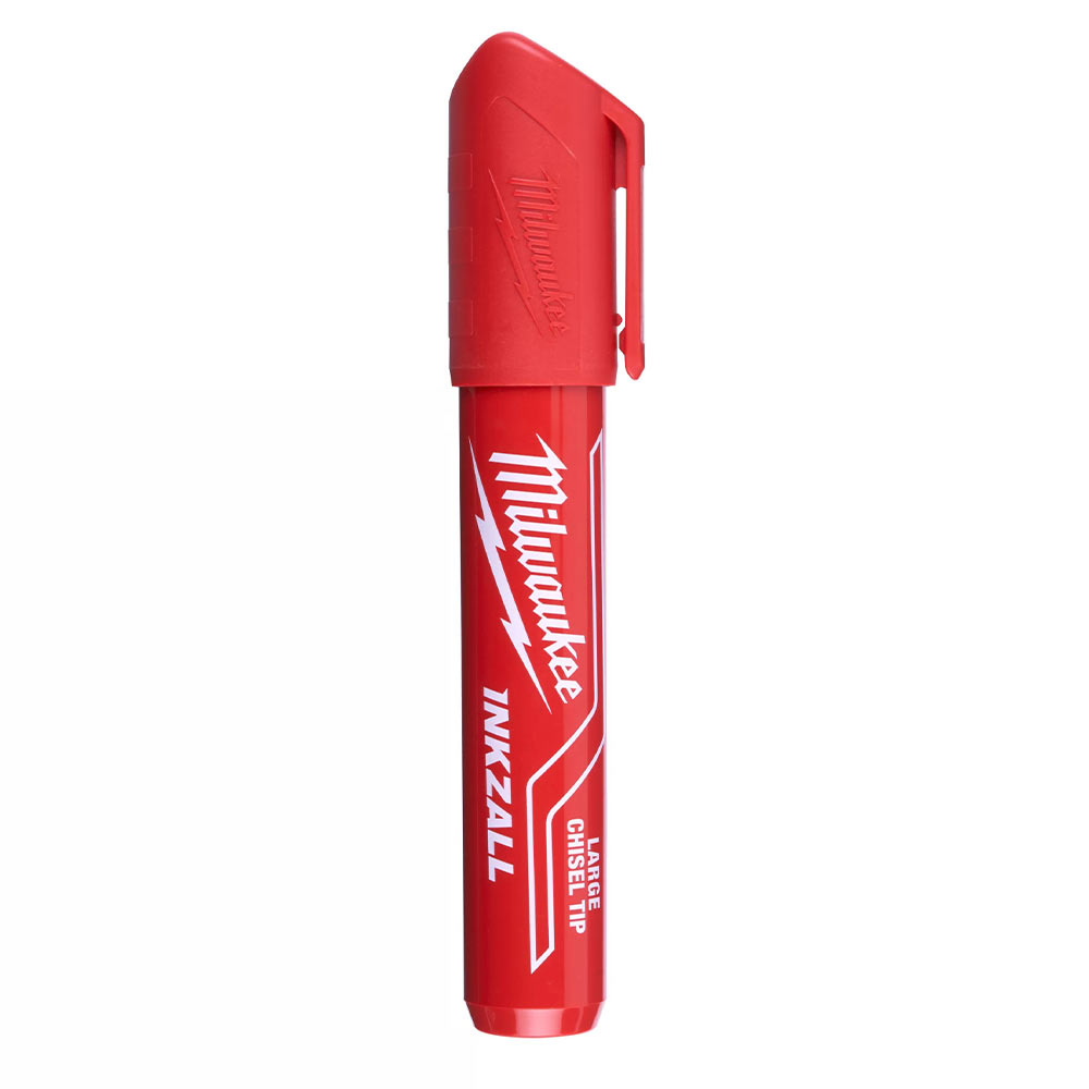 MARCADOR PUNTA CINCELADA 6MM ROJO MILWAUKEE