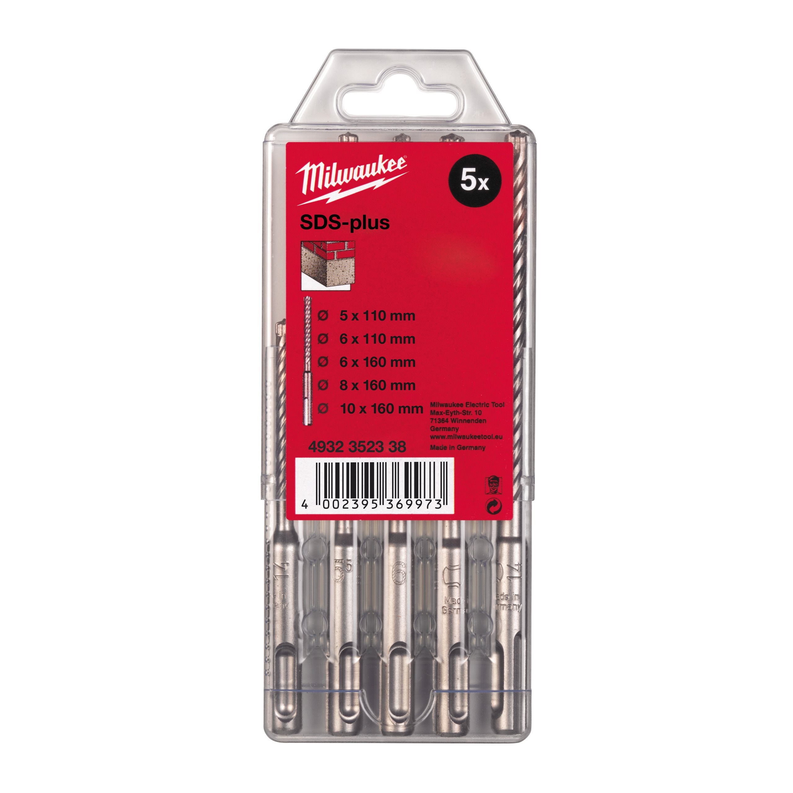 JUEGO BROCAS SDS-PLUS M2 MILWAUKEE